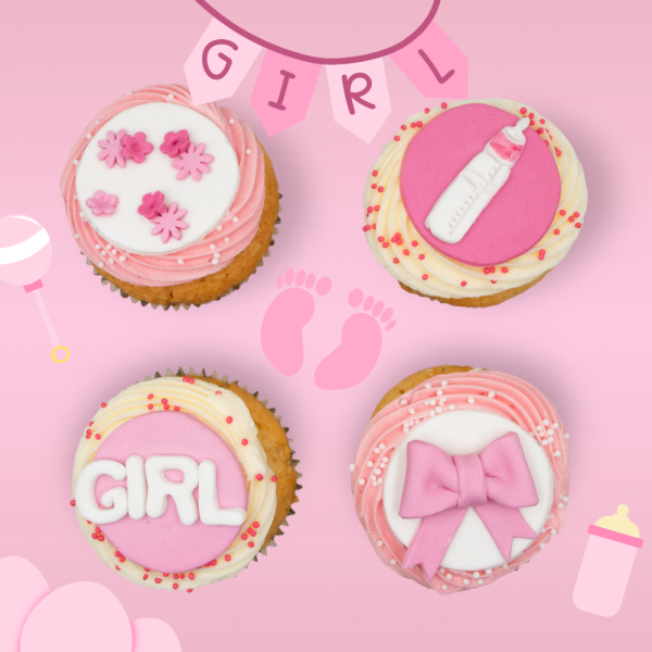 It's a Girl Cupcakes 8/τμχ