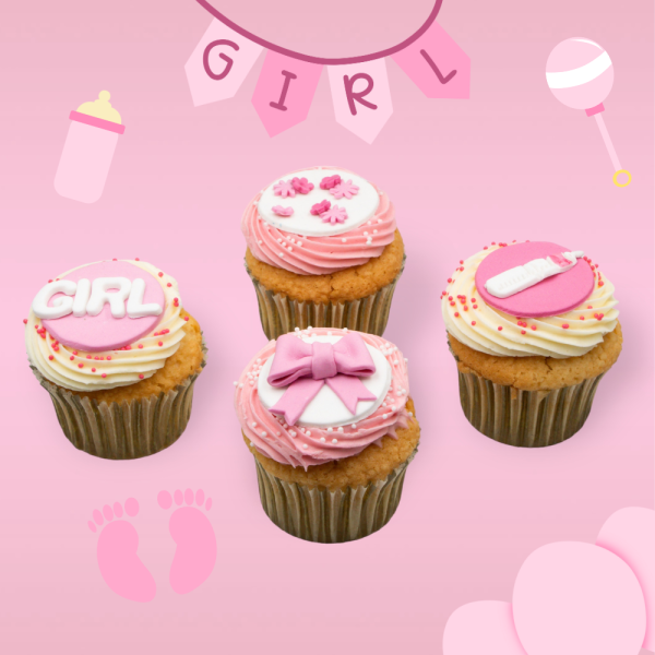 It's a Girl Cupcakes 8/τμχ