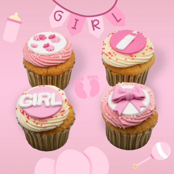 It's a Girl Cupcakes 8/τμχ