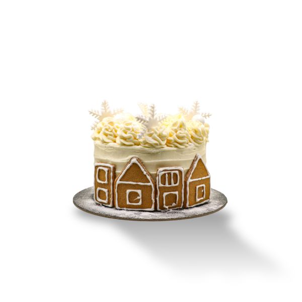 Gingerbread Village Cake