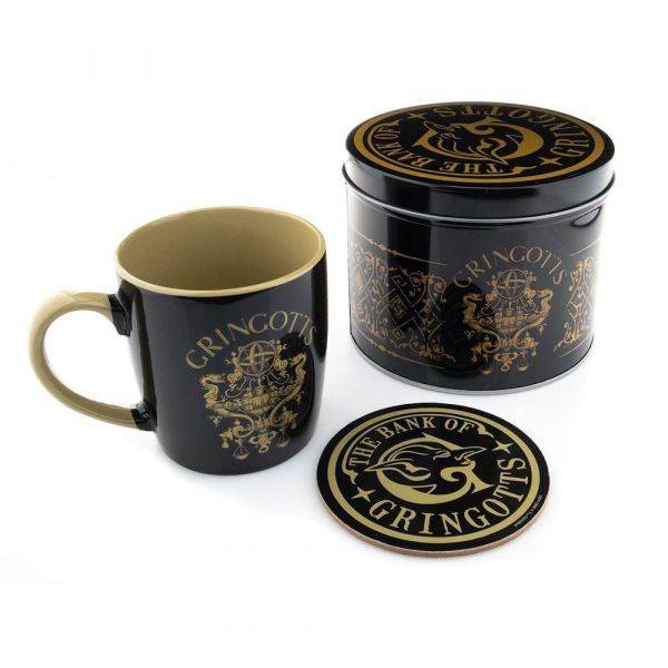 Gringotts Mug + Coaster in Gift Tin