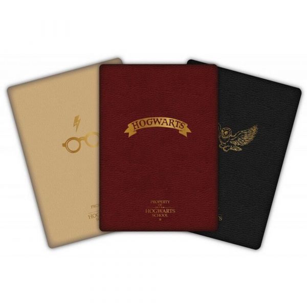Harry Potter A6 Notebooks 3pk Shrink Wrap - Hogwarts