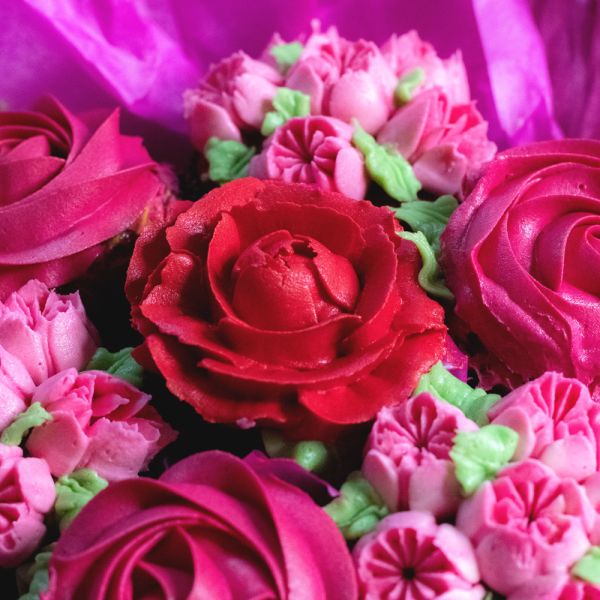 Valentine's Flower Cupcakes